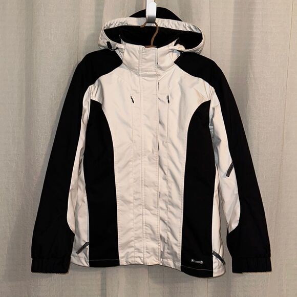 SPYDER Ladies 16 Black White Fleece Inner Removable Ski Snowmobile - Picture 1 of 17